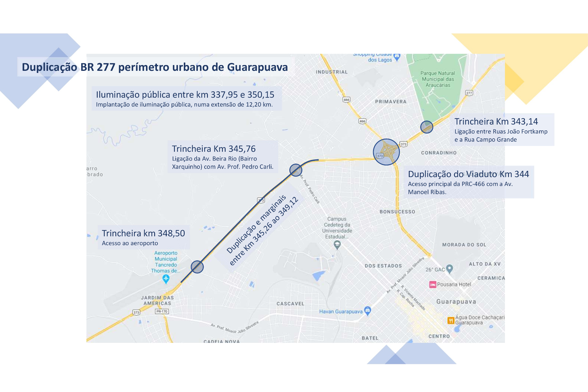 Tráfego da duplicação da BR-277 em Guarapuava é liberado