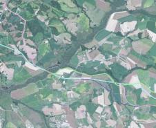Imagem de satélite mostrando onde ficará o contorno