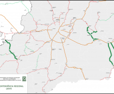 Mapa dos trechos estaduais do anel de integração