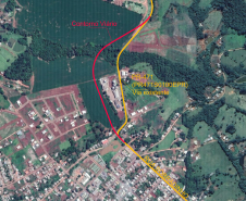 Contorno de Três Barras do Paraná - mapa