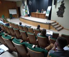Audiência pública do whitetopping da PR-151 entre Ponta Grossa e Palmeira, transmitida do auditório do DER/PR