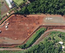Obras da nova Perimetral Leste de Foz do Iguaçu - aduana Brasil - Paraguai