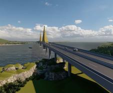 Maquete digital da ponte de Guaratuba