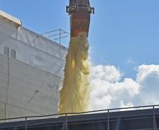 O Corredor de Exportação do Porto de Paranaguá movimentou, neste ano, 20% mais cargas que em janeiro de 2018.  Juntos, os granéis farelo, trigo, soja e milho somaram 1,87 milhão de tonelada exportada. O maior destaque foi na movimentação da soja: 575.570 toneladas do grão exportadas no primeiro mês de 2019.  -  Paranaguá, 11/02/2019  -  Foto: Arquivo APPA