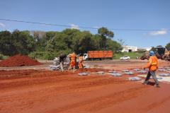 PR-323 em Umuarama, obra emergencial em andamento