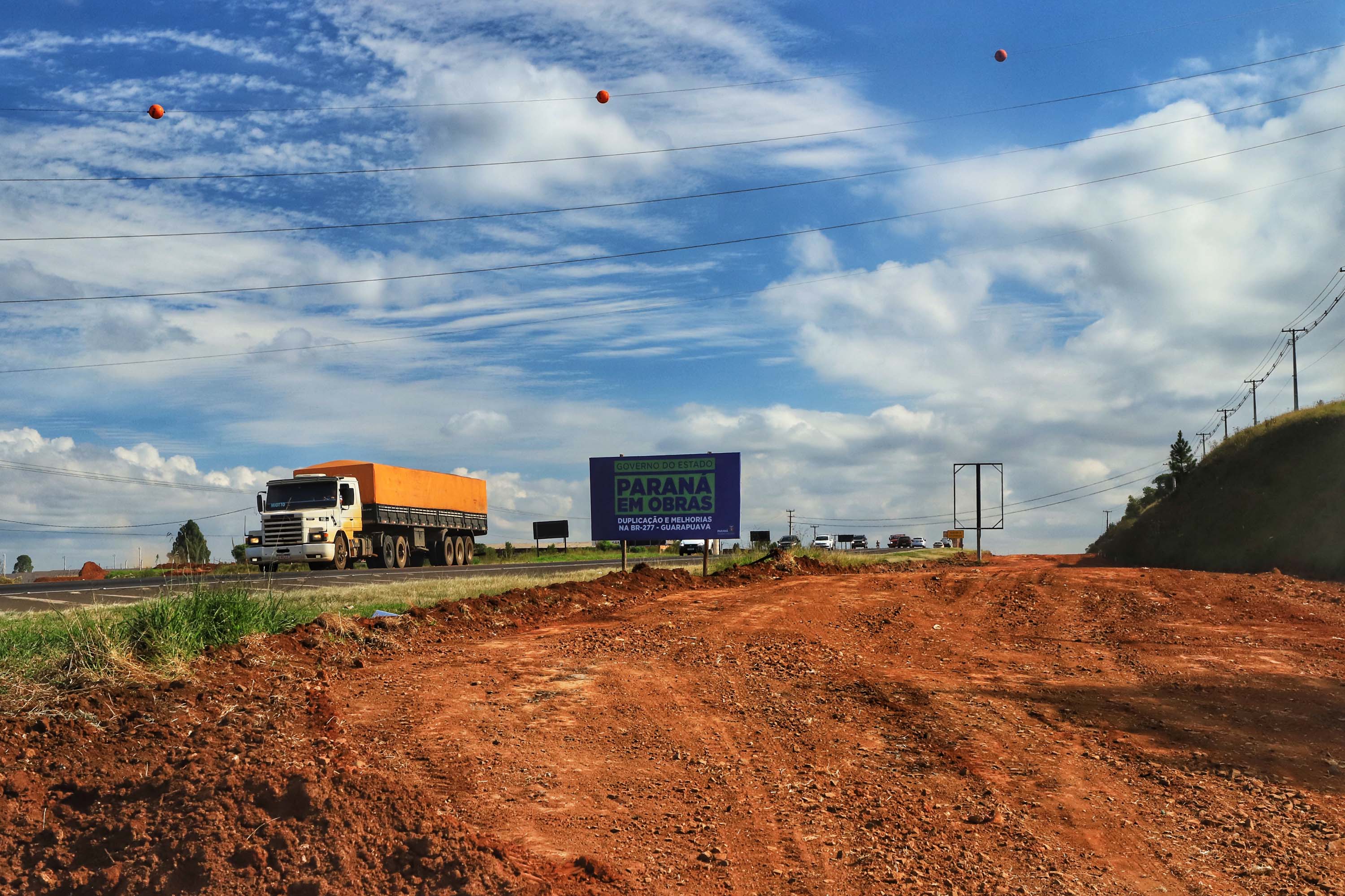 Estado libera tráfego nas pistas principais da obra de duplicação da BR-277  em Guarapuava