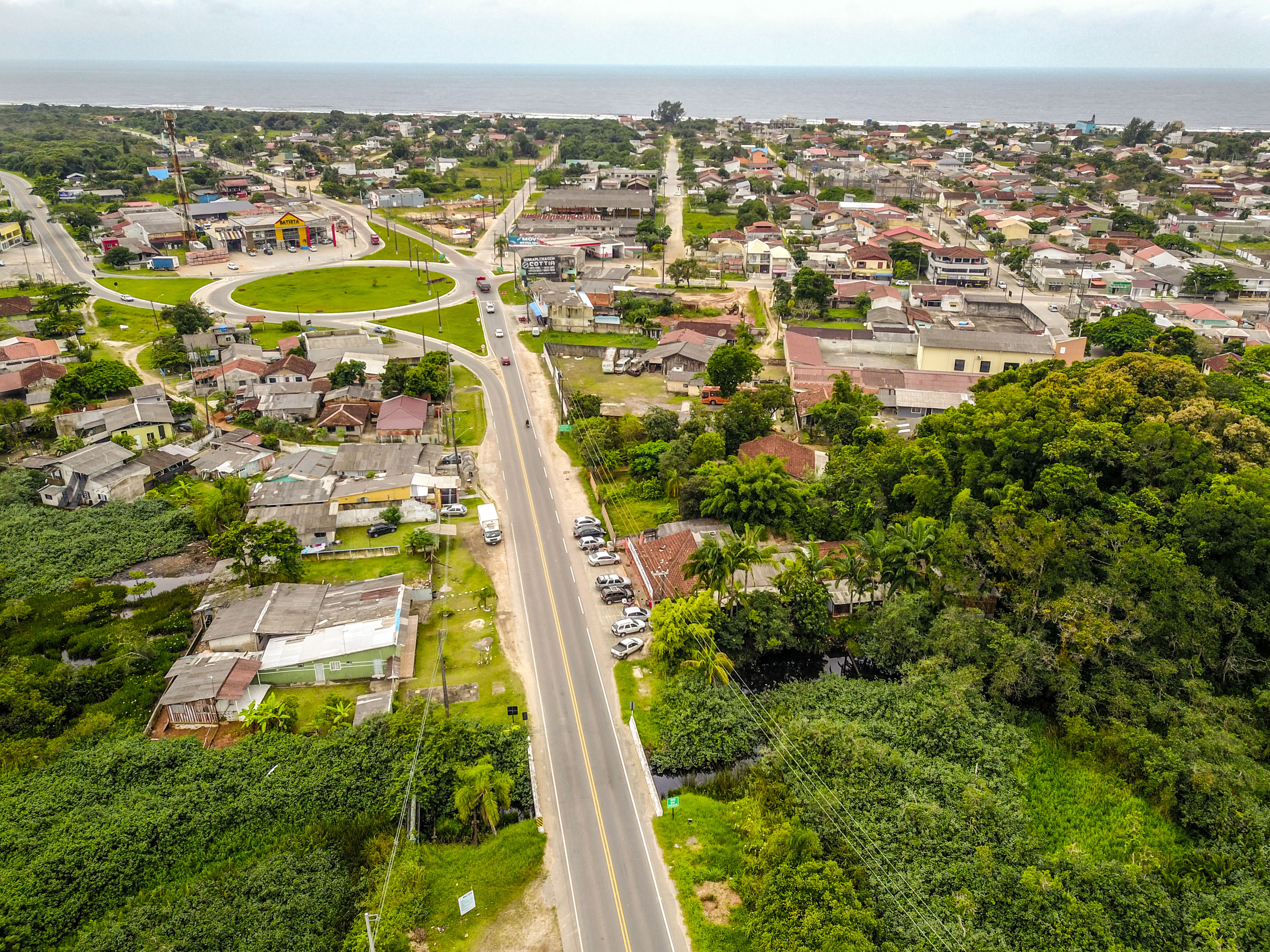 Trevo Coroados na PR-412, em Guaratuba