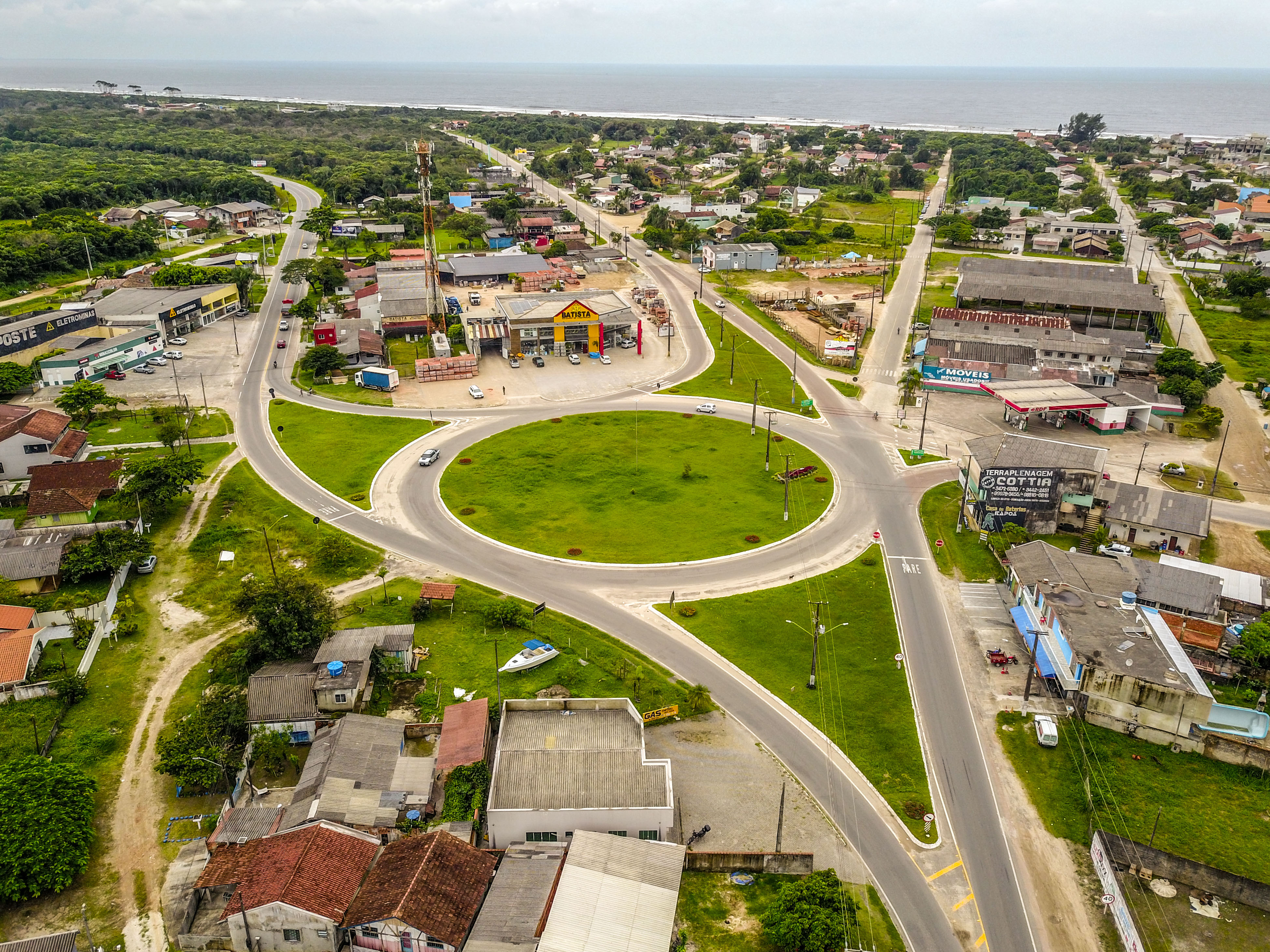 Trevo Coroados na PR-412, em Guaratuba