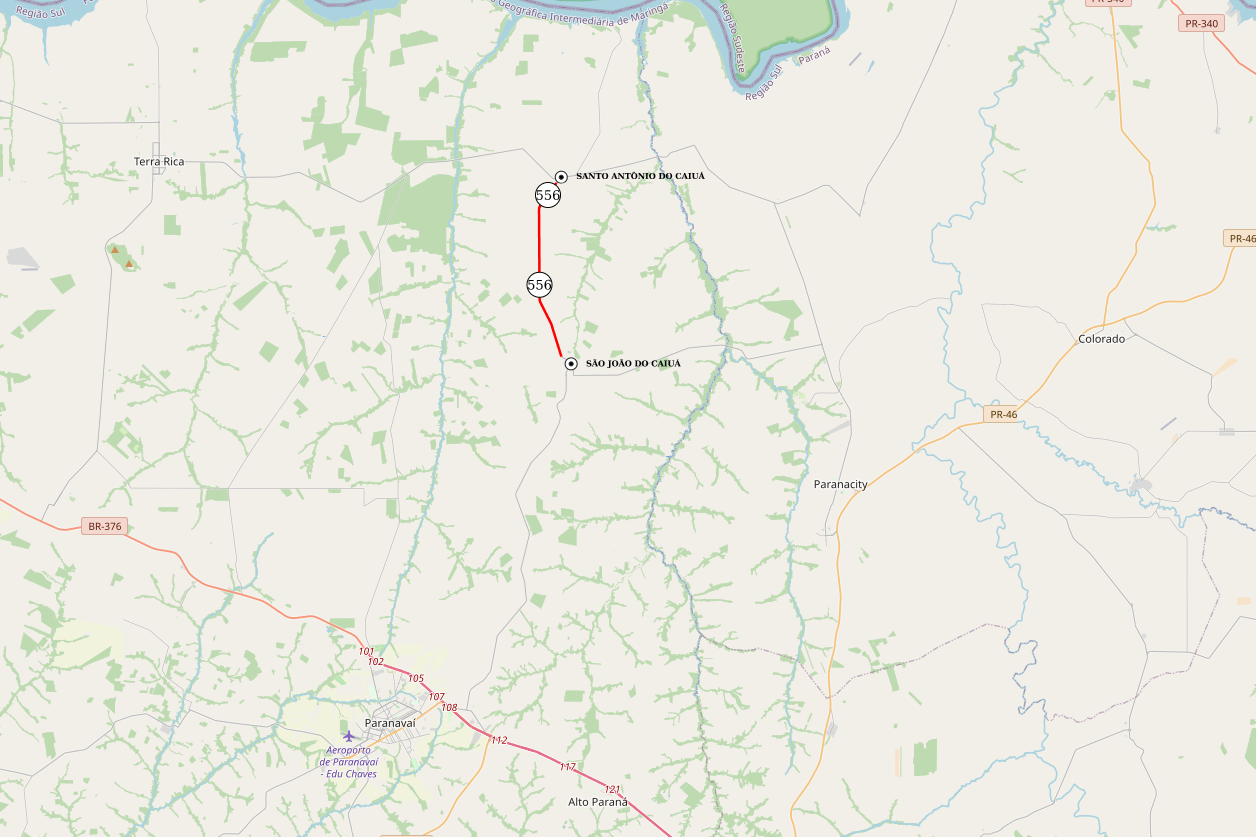 PR-556 São João do Caiuá a Santo Antônio do Caiuá