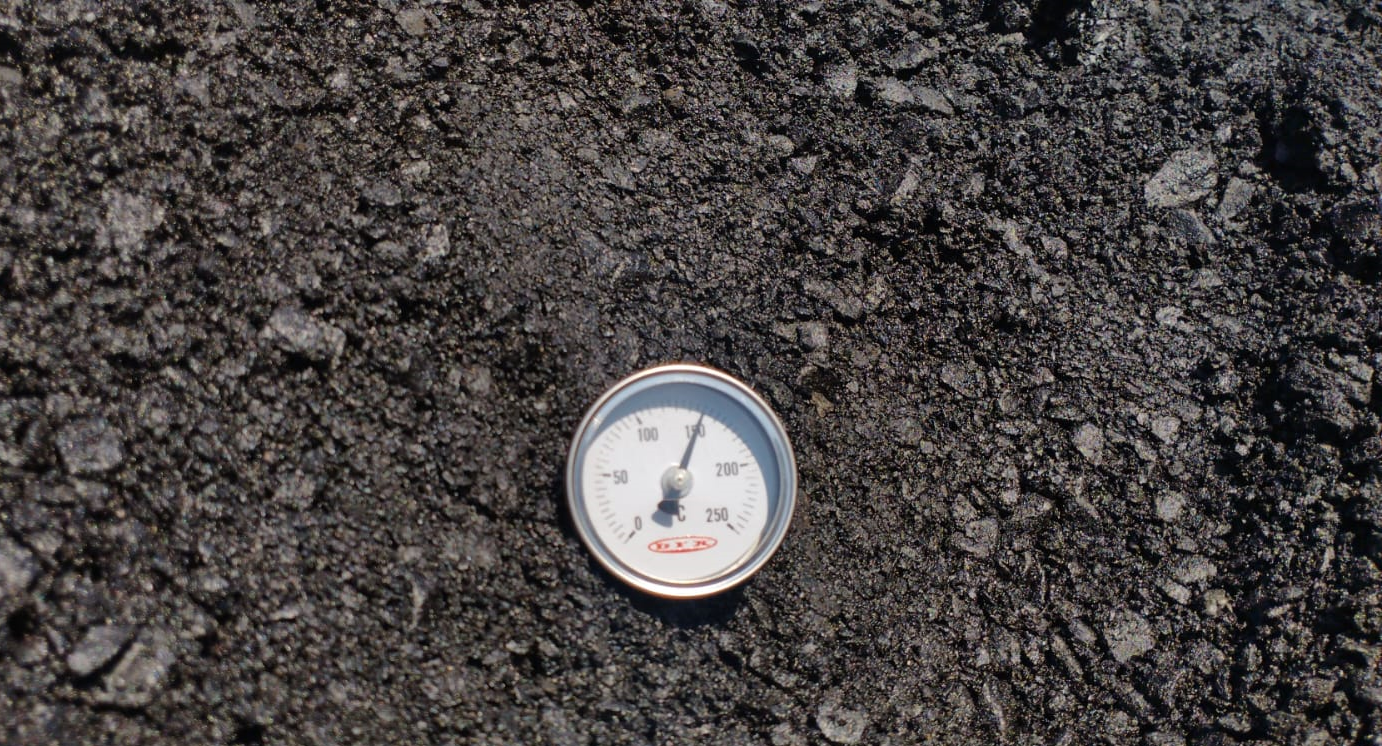 Temperatura 150° CBUQ FX. C DER-PR Remendos Superficiais