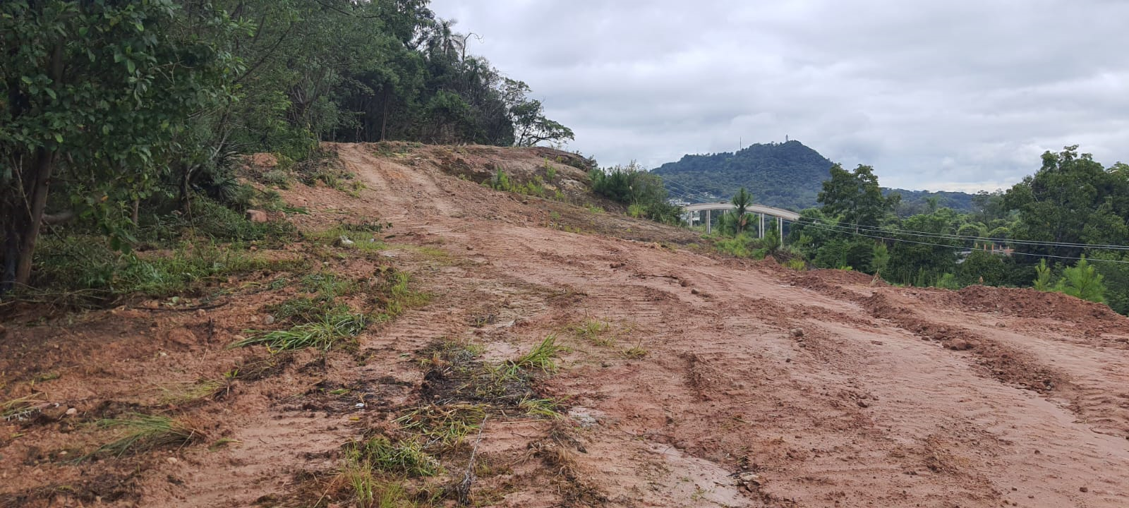 Trecho em obras na PRC-466 em União da Vitória