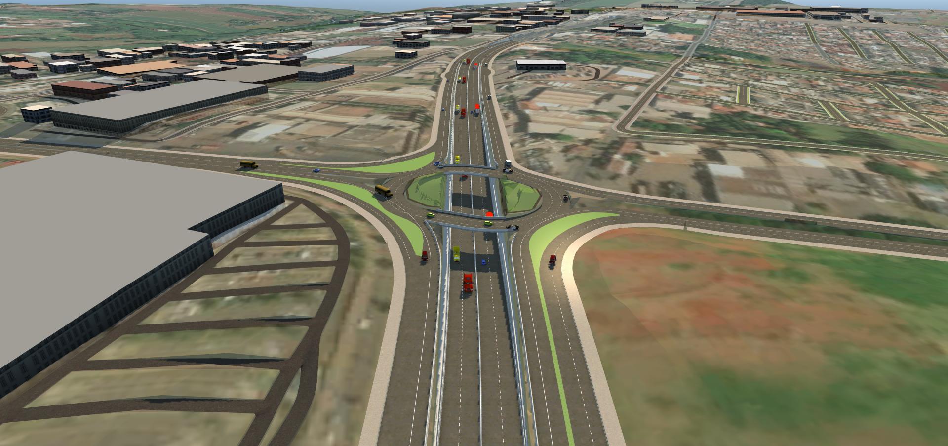 Maquete eletrônica do anteprojeto do Trevo do Catuaí