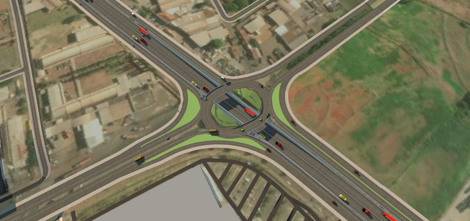 Maquete eletrônica do anteprojeto do Trevo do Catuaí