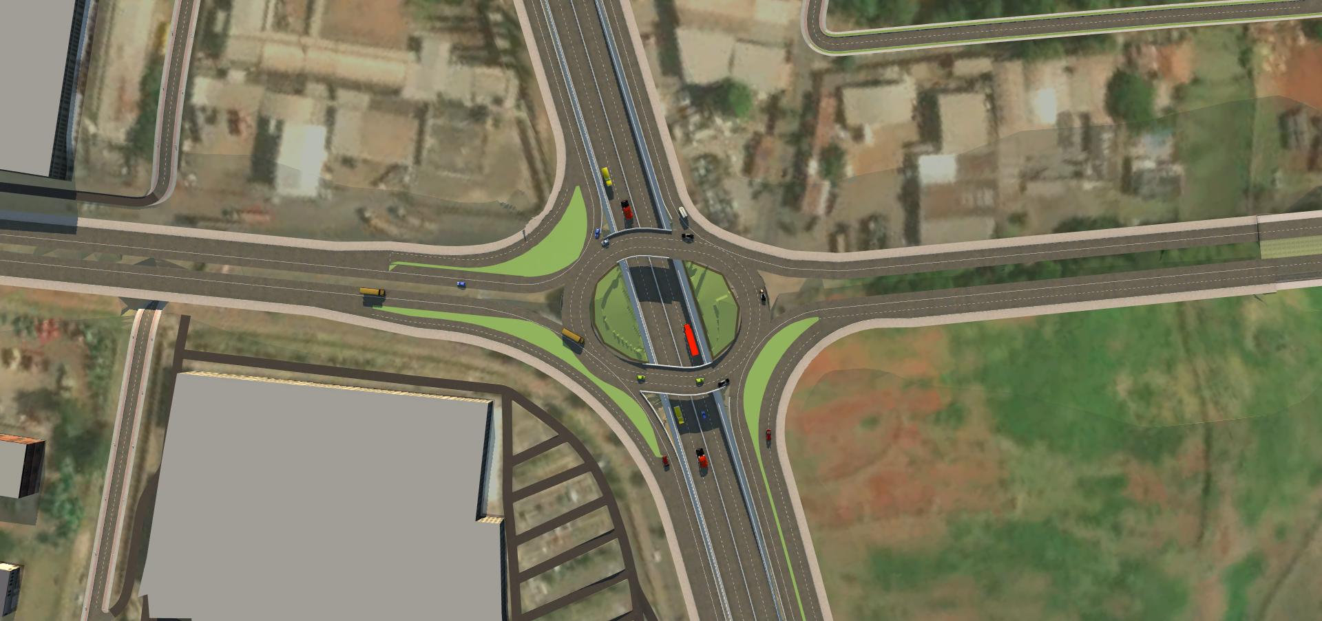 Maquete eletrônica do anteprojeto do Trevo do Catuaí