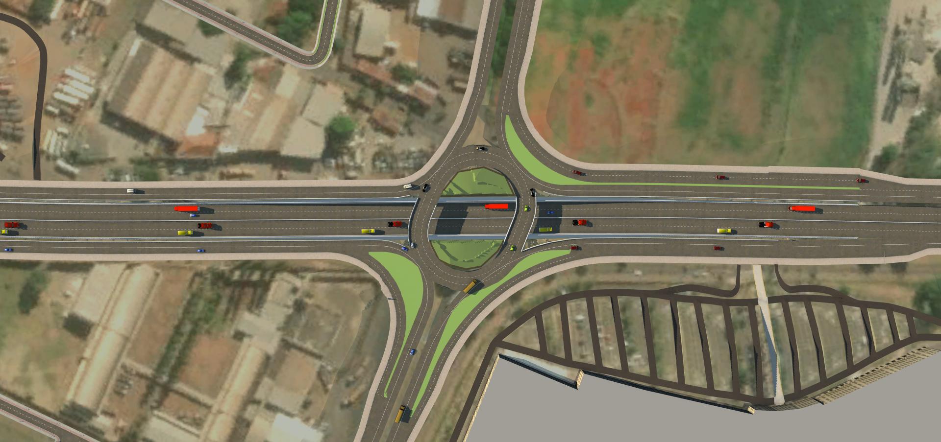 Maquete eletrônica do anteprojeto do Trevo do Catuaí