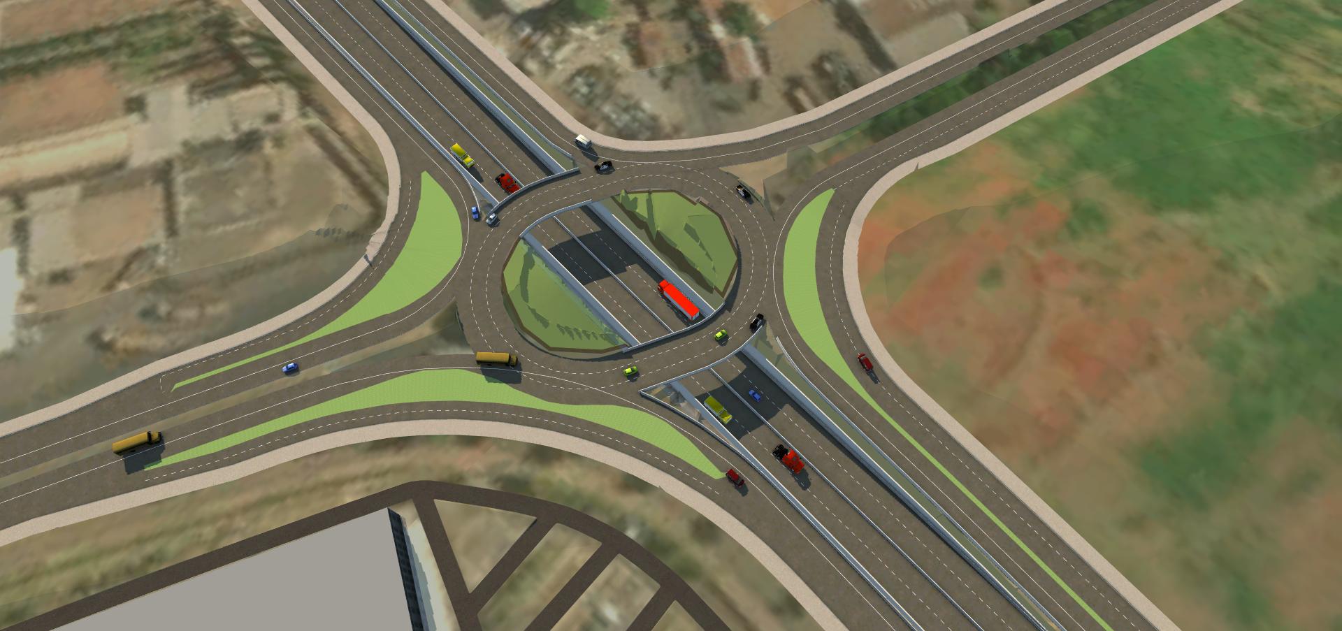 Maquete eletrônica do anteprojeto do Trevo do Catuaí