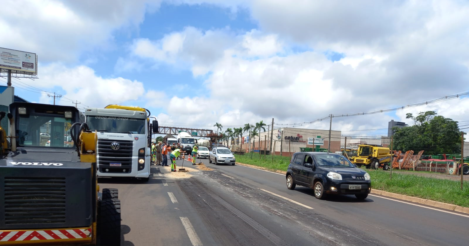 Operação de tráfego rodoviário - limpeza de pista