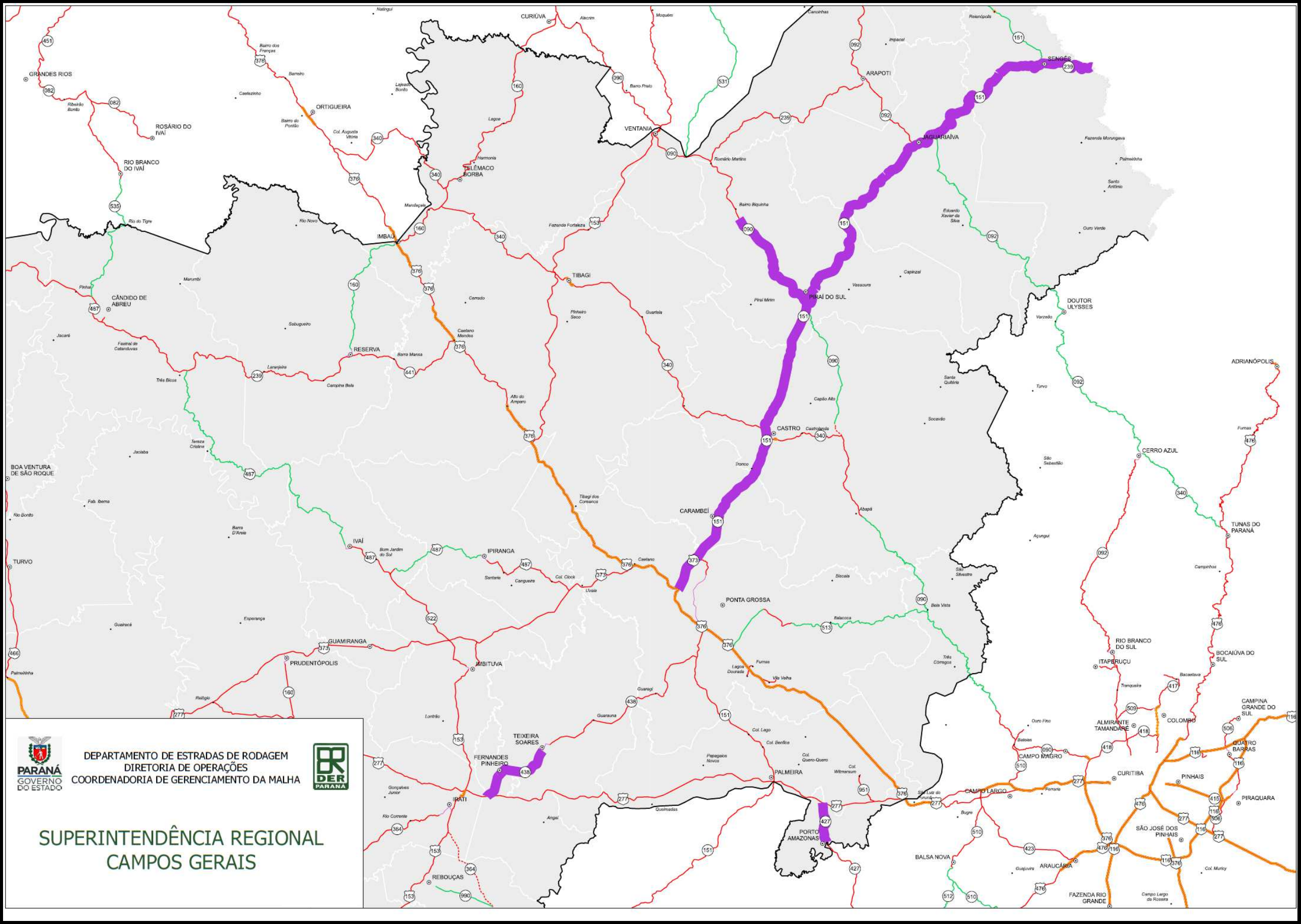Mapa do Lote 02 do Integra Paraná