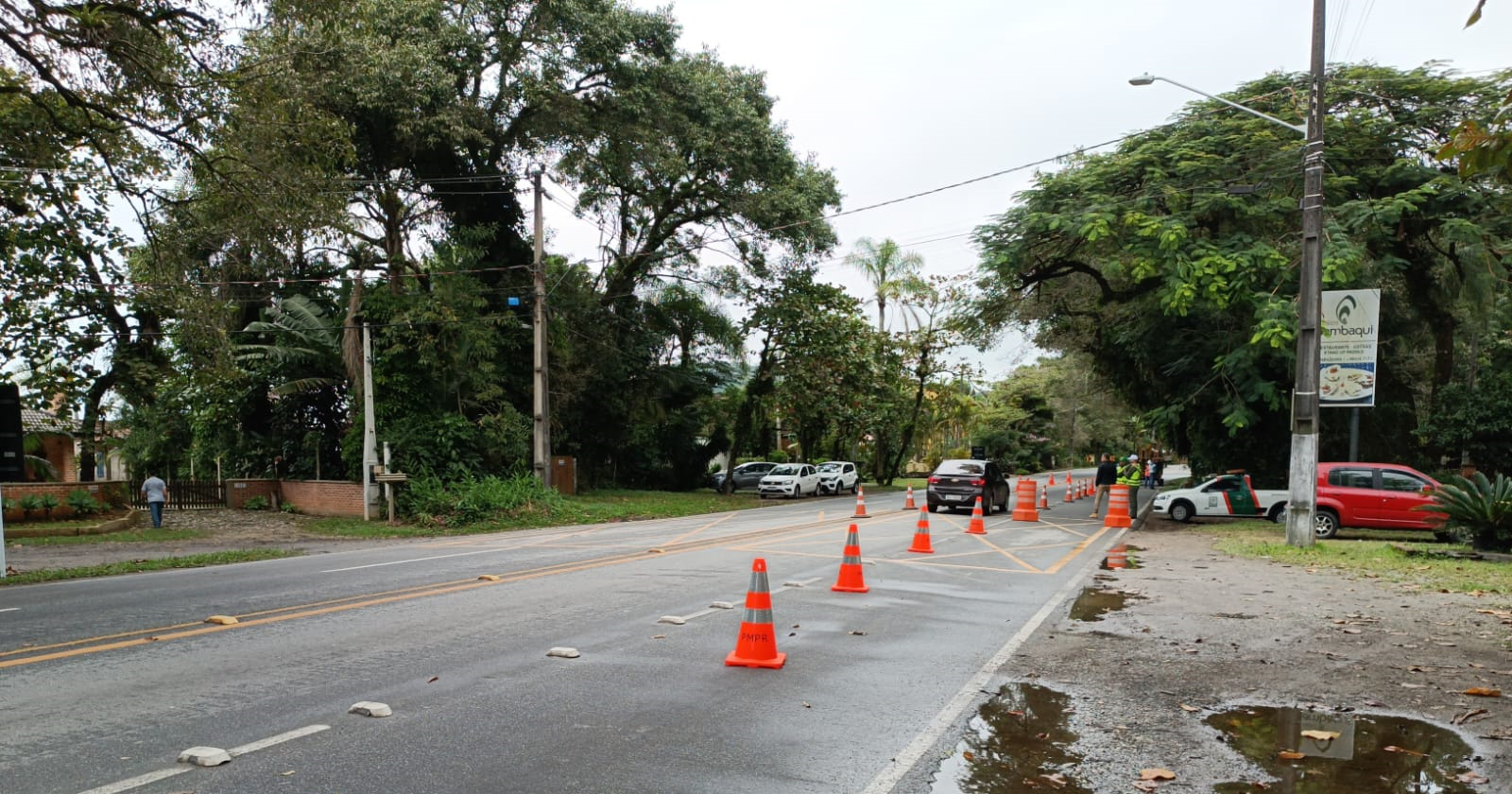 Sondagens da Ponte de Guaratuba na margem ao lado de Matinhos