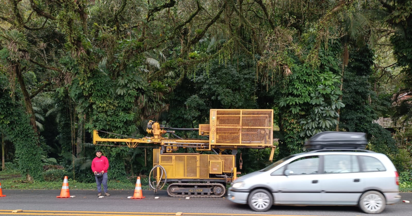 Sondagens da Ponte de Guaratuba na margem ao lado de Matinhos