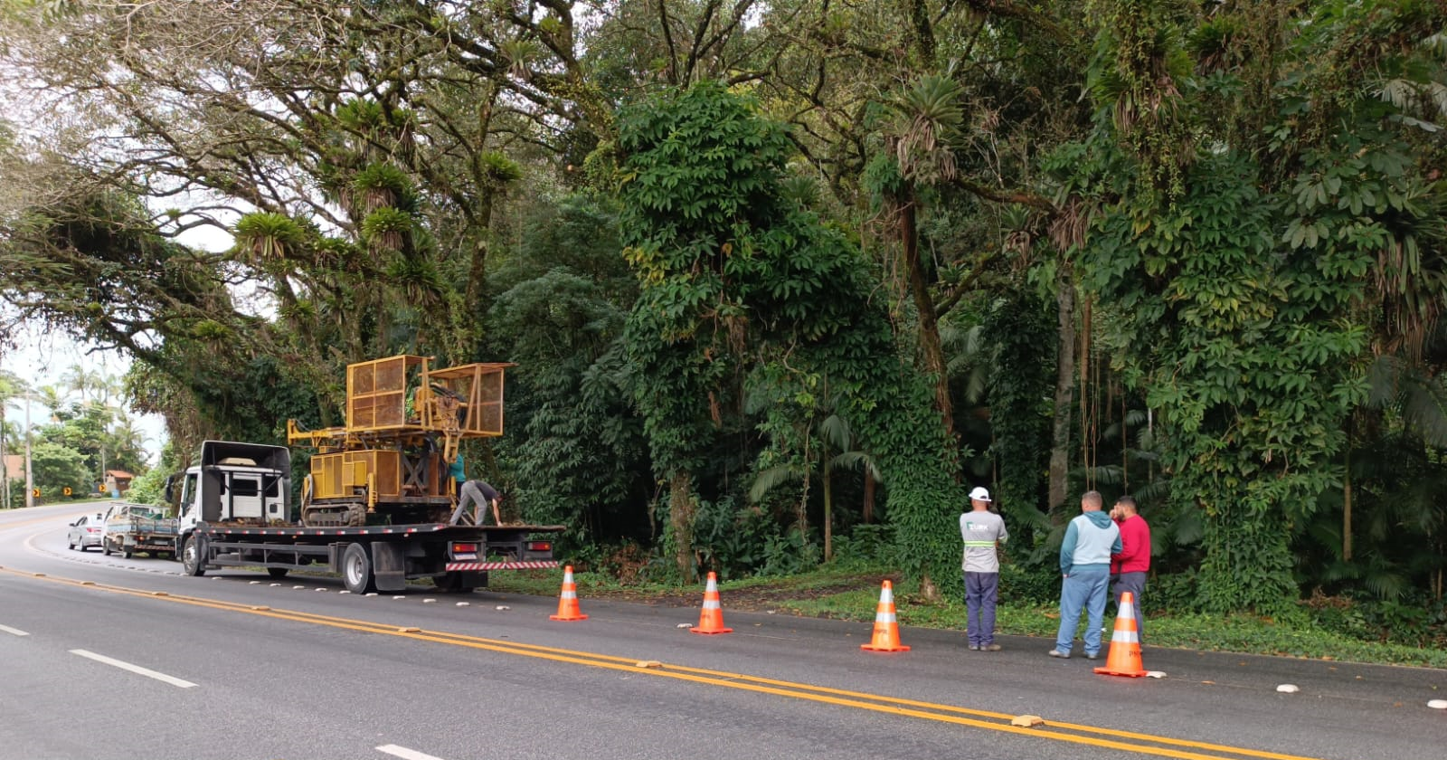Sondagens da Ponte de Guaratuba na margem ao lado de Matinhos