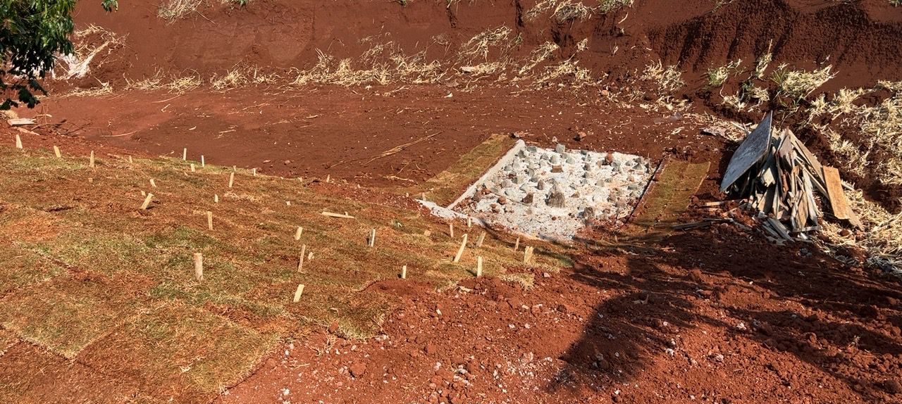 Obra de recuperação de pontos de erosão