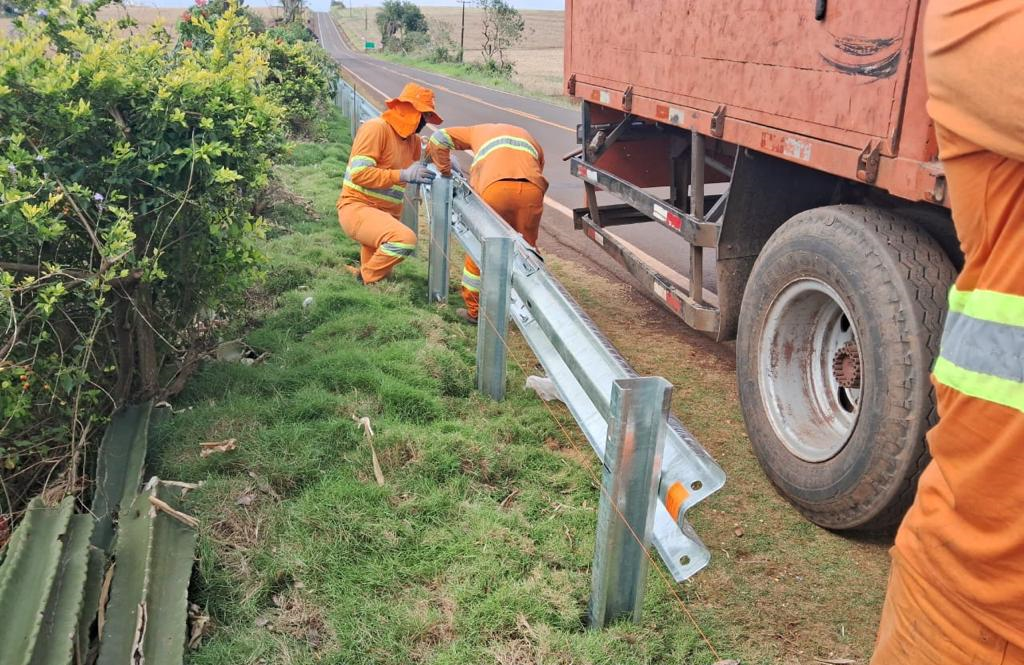 Obra de recuperação de pontos de erosão