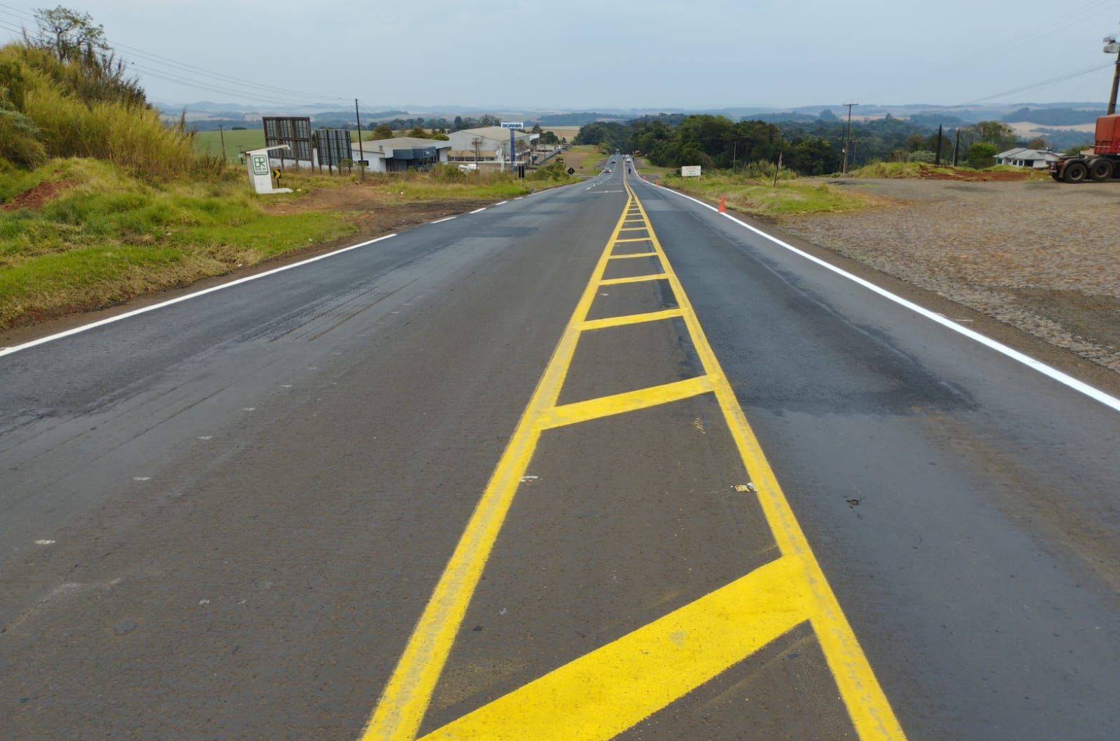 Serviços do Proconserva na PRC-158 entre Pato Branco e Vitorino