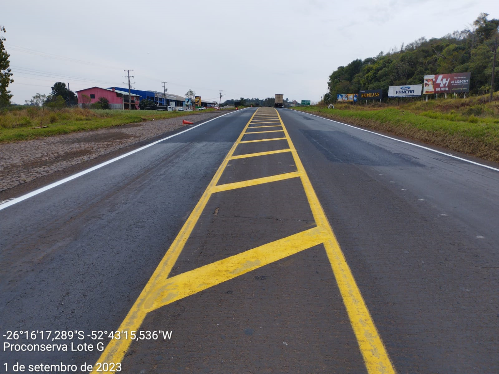 Serviços do Proconserva na PRC-158 entre Pato Branco e Vitorino