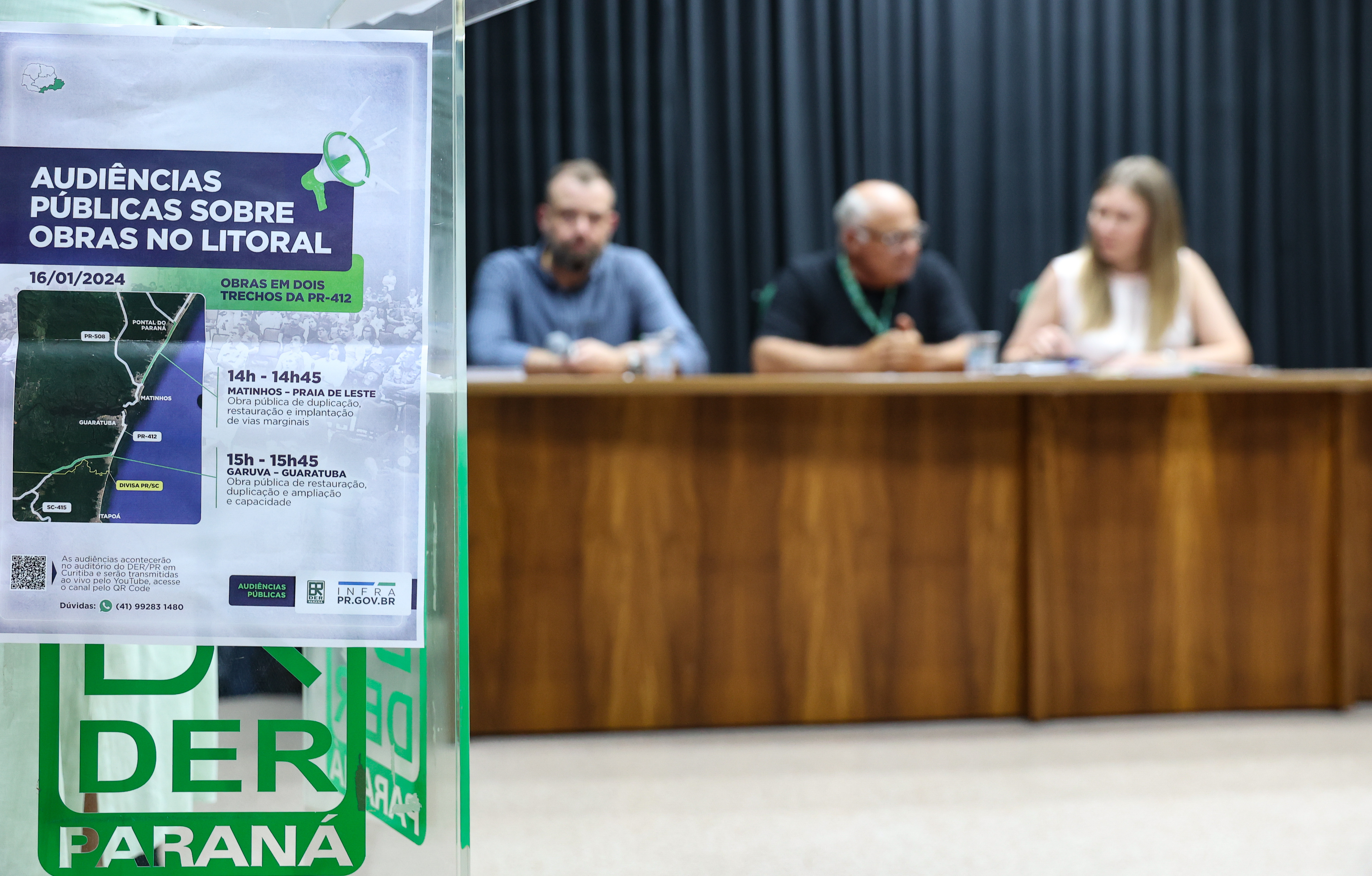 Audiência pública sobre a duplicação da PR-412 entre Matinhos e Praia de Leste