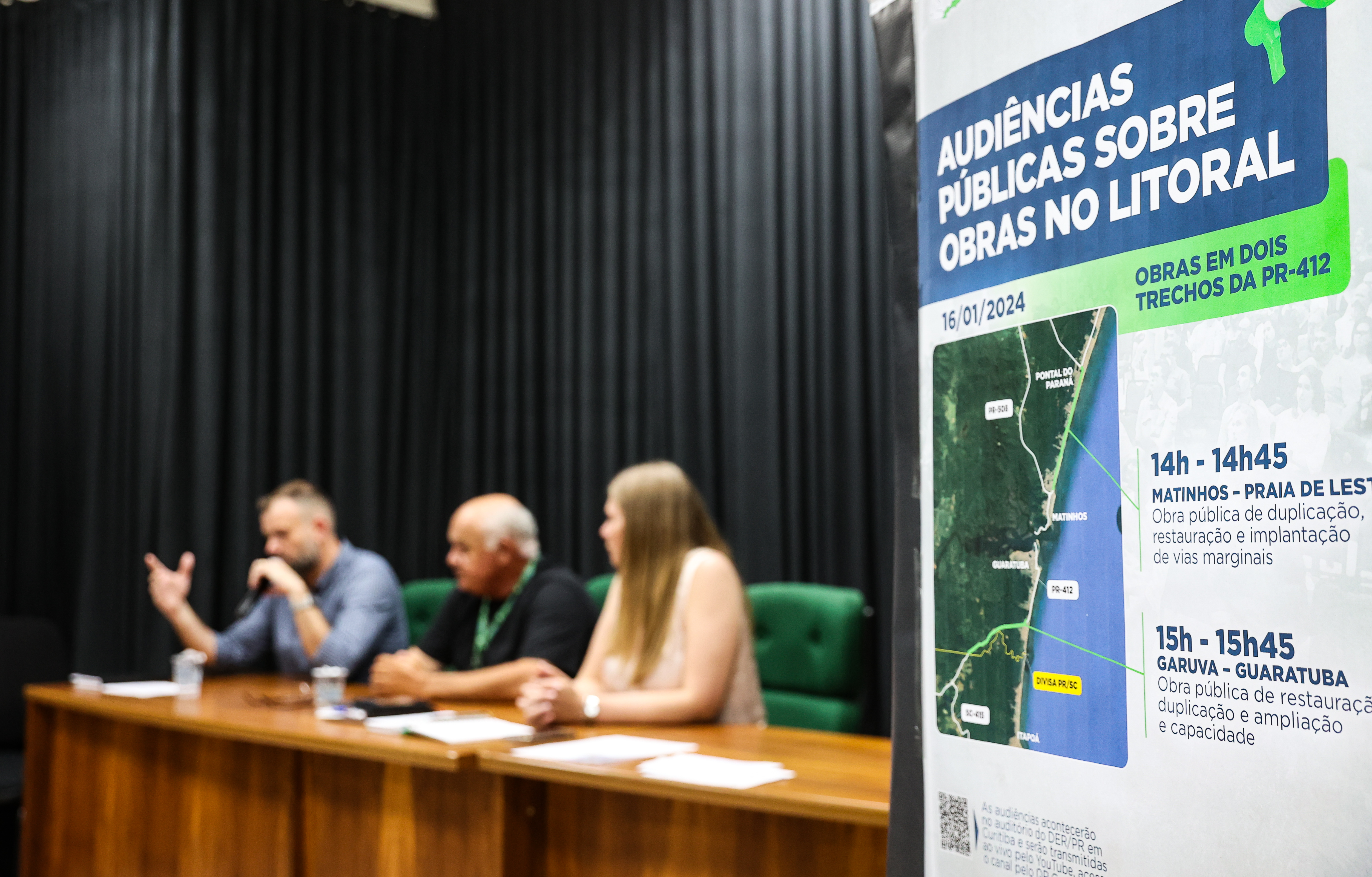 Audiência pública sobre a duplicação da PR-412 entre Matinhos e Praia de Leste