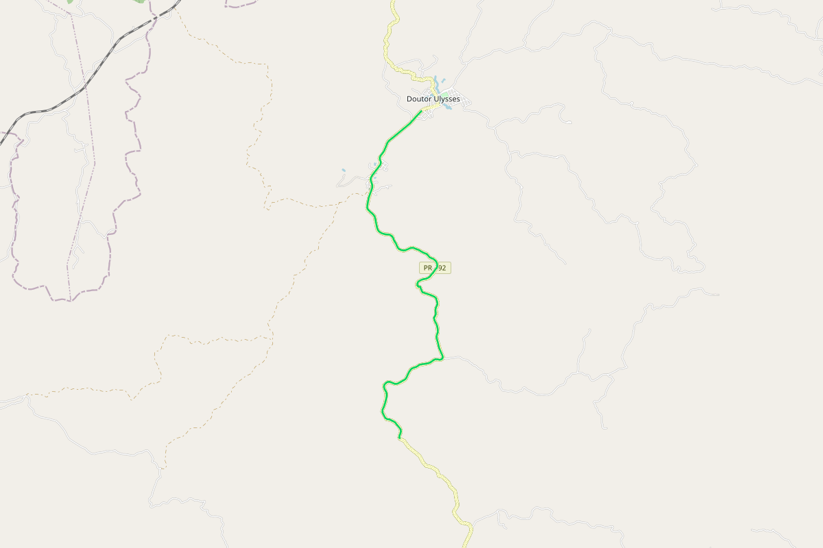 Mapa indicando trecho da PR-092 contemplado na obra