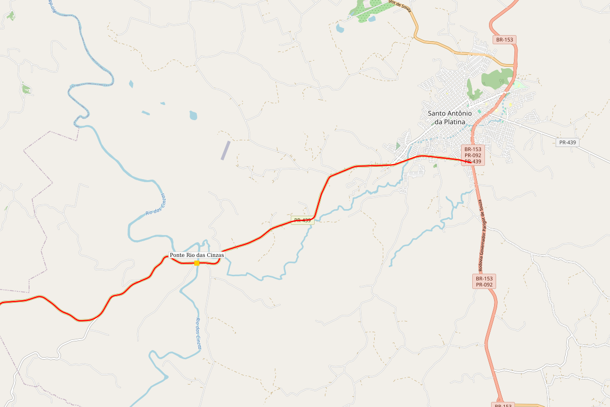 PR-439 Ponte do Rio das Cinzas em Santo Antônio da Platina - cravação de estacas das novas lajes de transferência