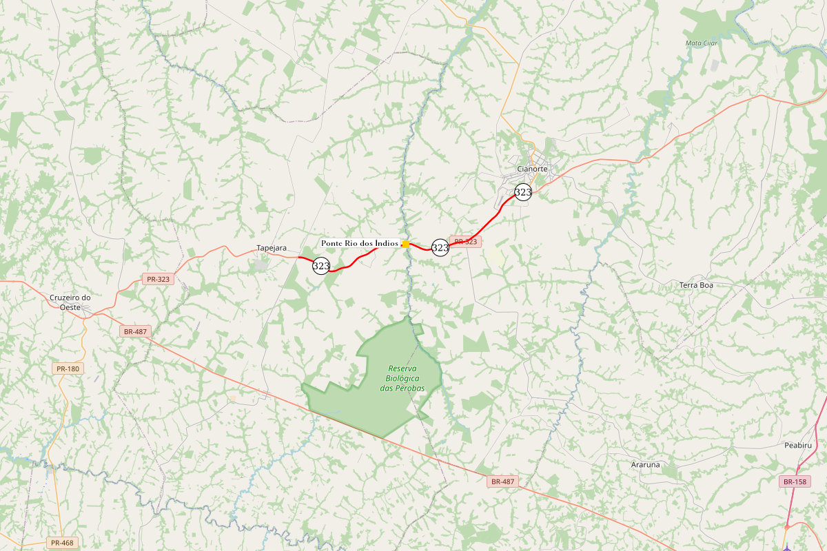 Reforma ponte Rio dos Índios na PR-323 entre Tapejara e Cianorte