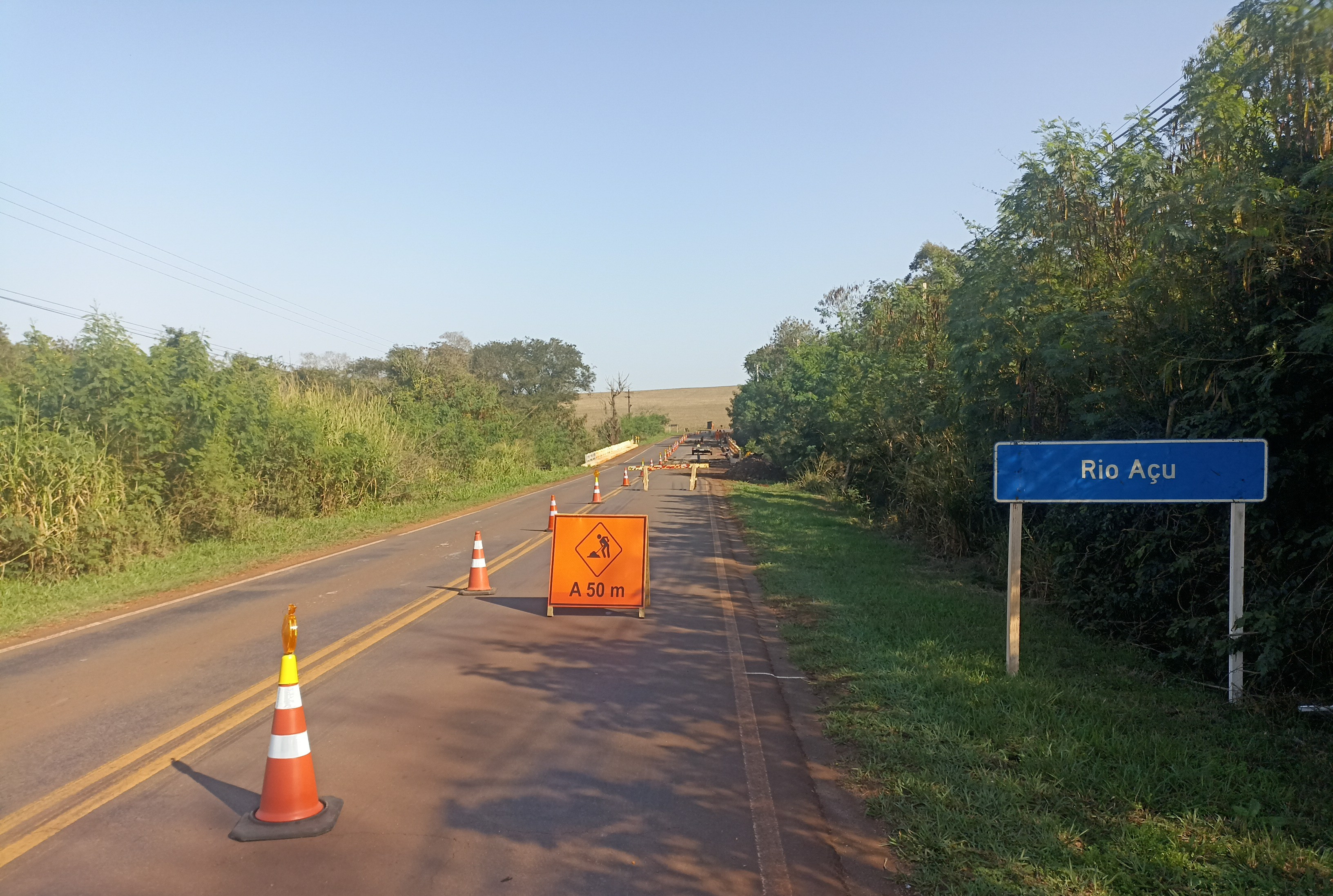 Reforma da ponte sobre o Rio do Açu na PR-364 em Terra Roxa