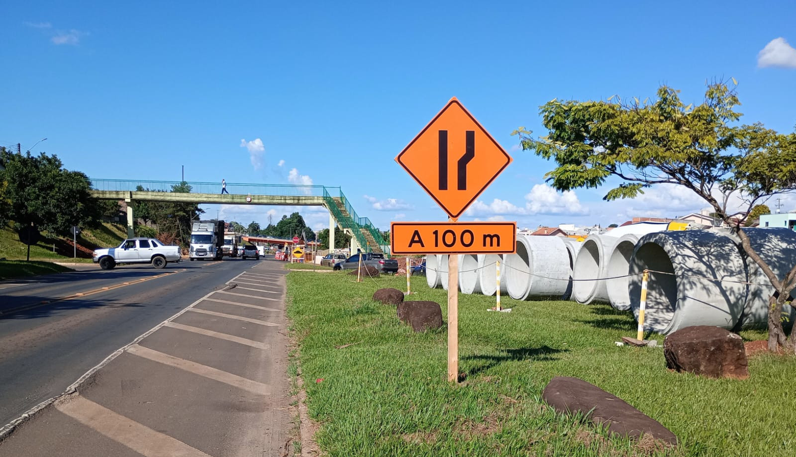 PR-160 obras da nova trincheira em Telêmaco Borba