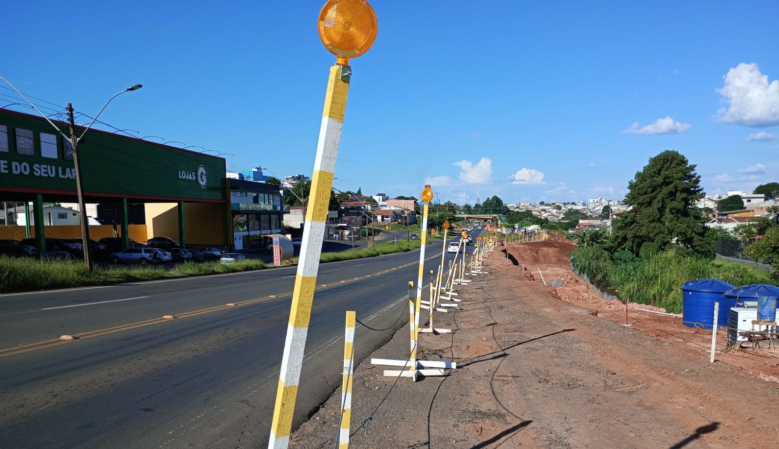 PR-160 obras da nova trincheira em Telêmaco Borba