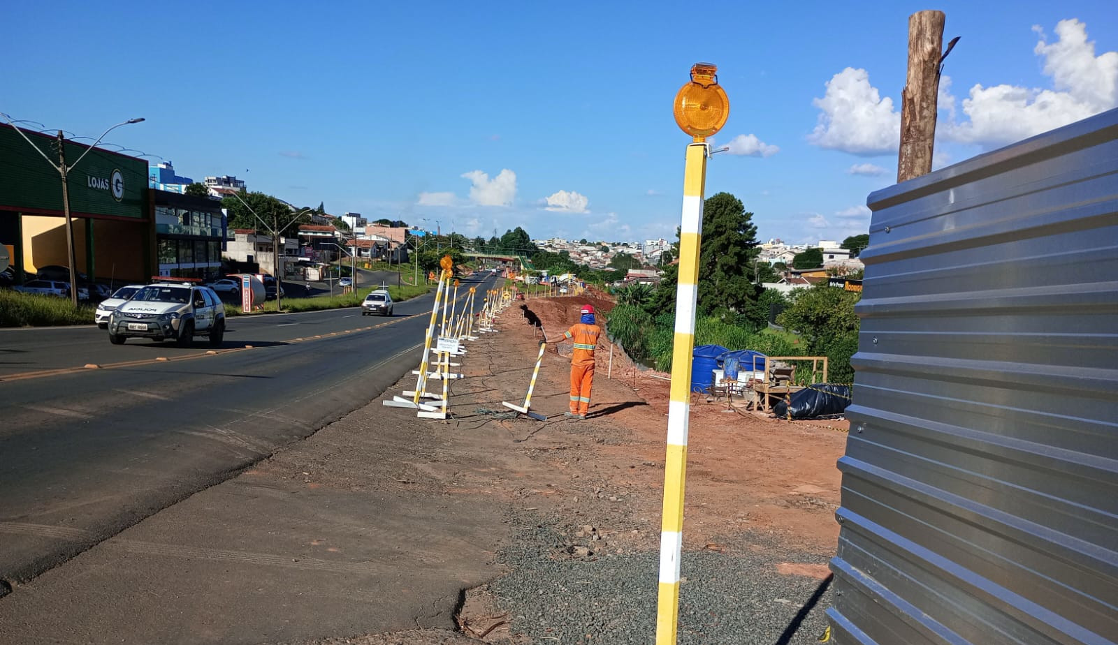 PR-160 obras da nova trincheira em Telêmaco Borba