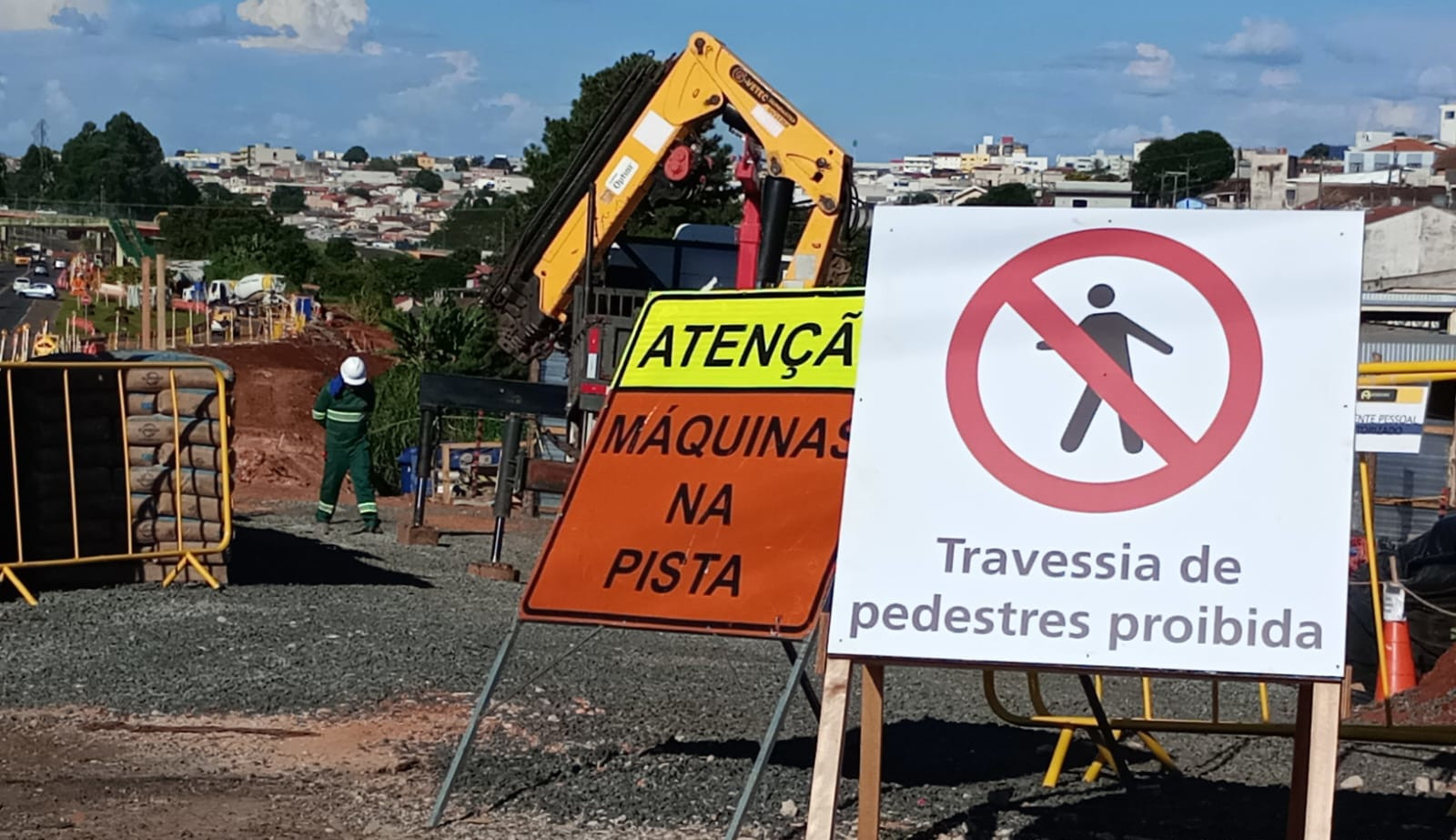 PR-160 obras da nova trincheira em Telêmaco Borba