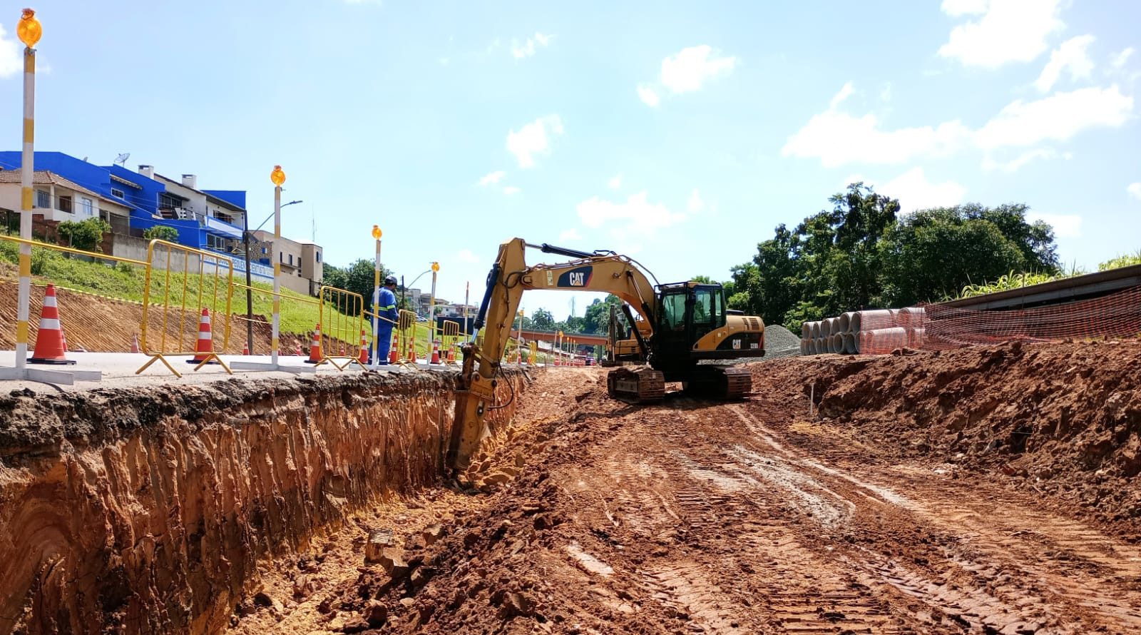 PR-160 obras da nova trincheira em Telêmaco Borba