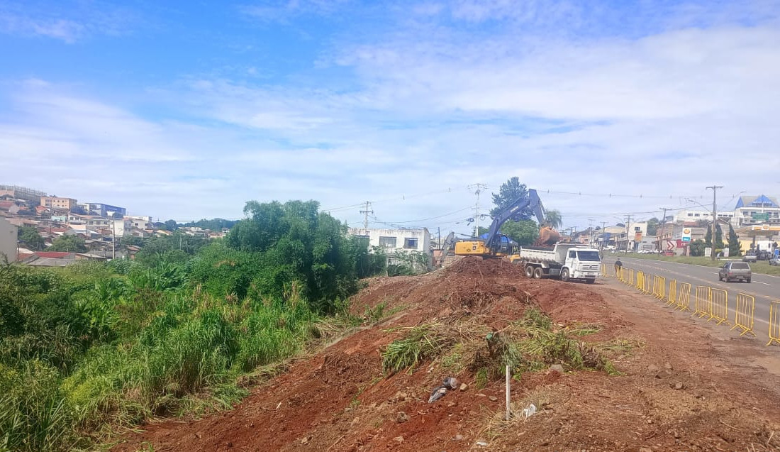 PR-160 Telêmaco Borba serviços iniciais da nova trincheira