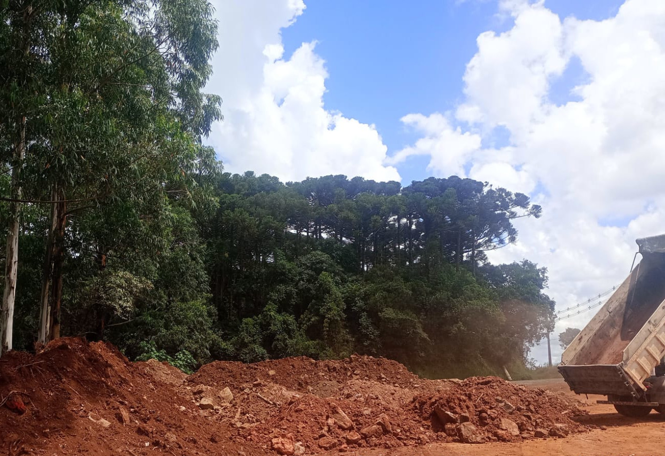 PR-160 Telêmaco Borba serviços iniciais da nova trincheira