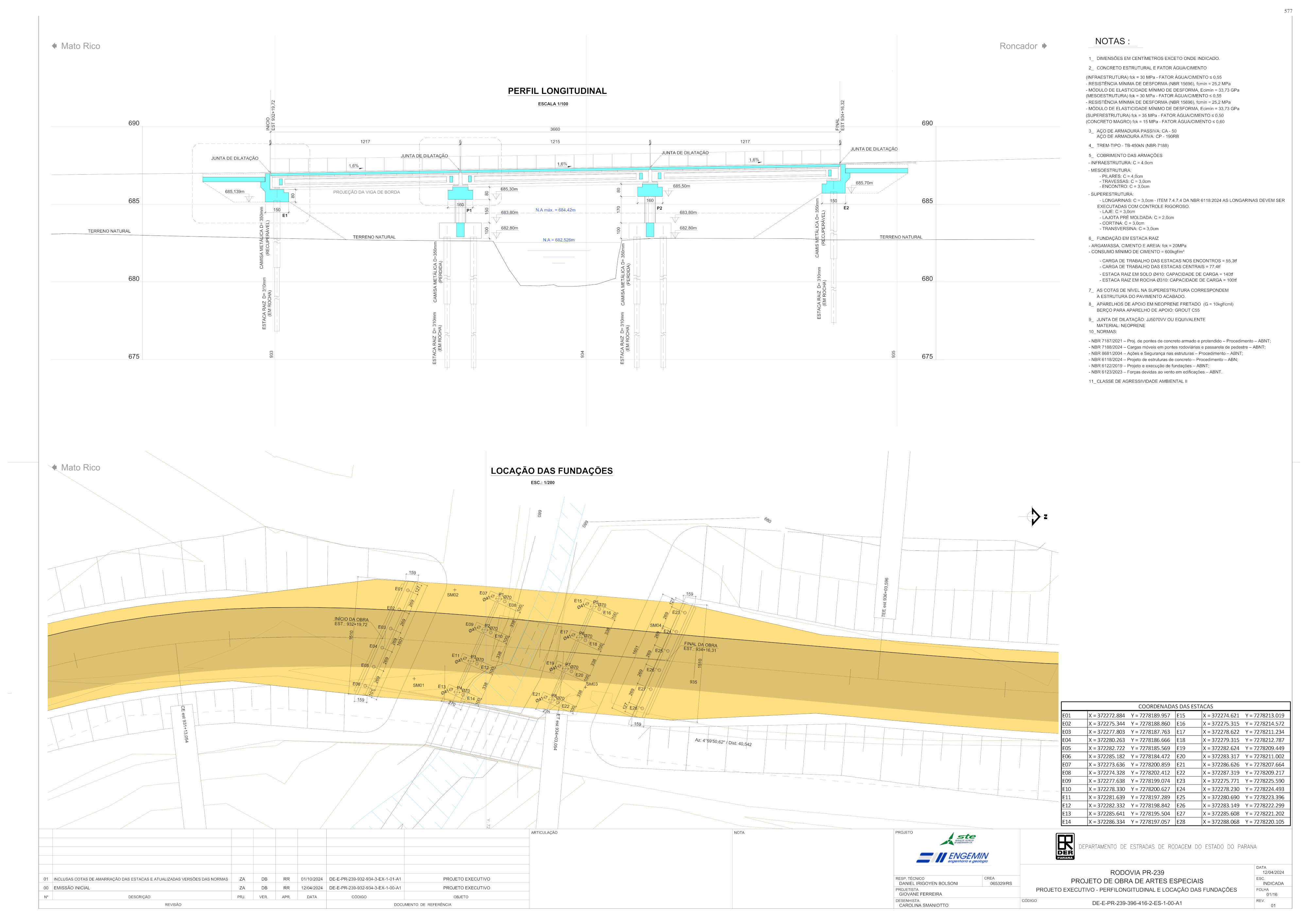 PR-239 página do projeto geométrico da nova ponte