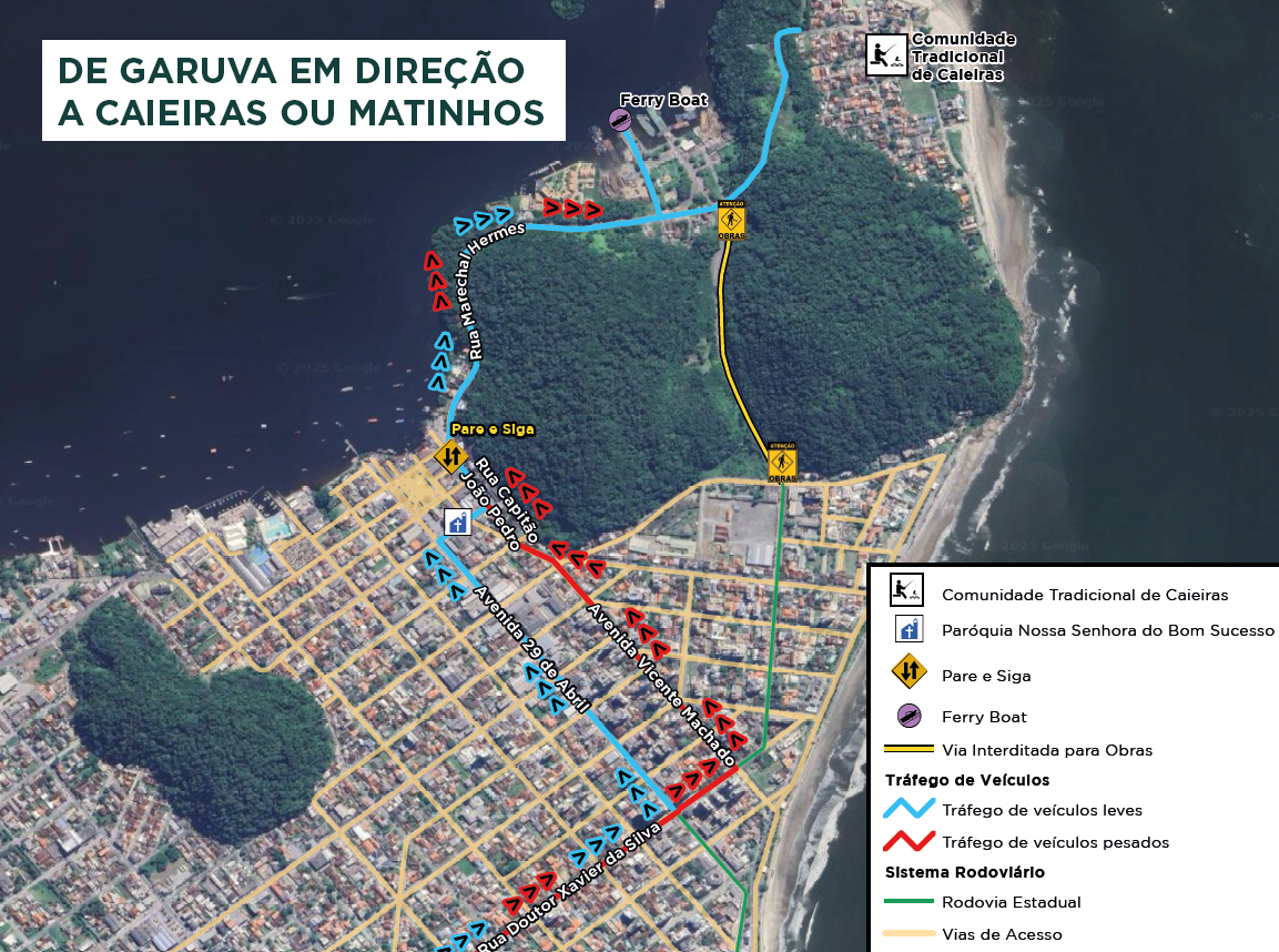 Garuva em direção a Caieiras ou Matinhos