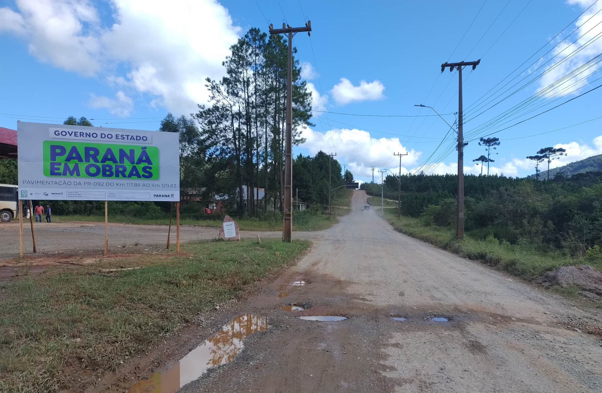 PR-092 em Doutor Ulysses, trecho que será pavimentado