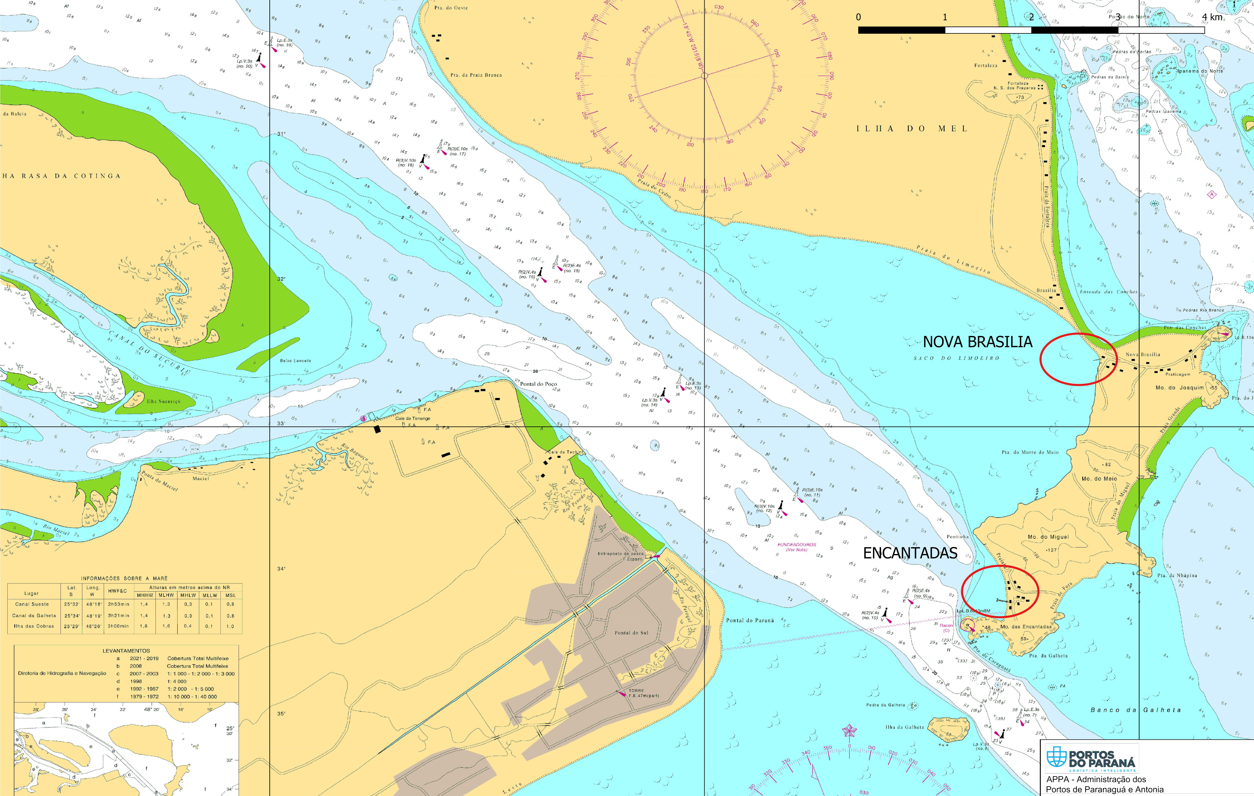 Mapa indicando locais das novas sinalizações