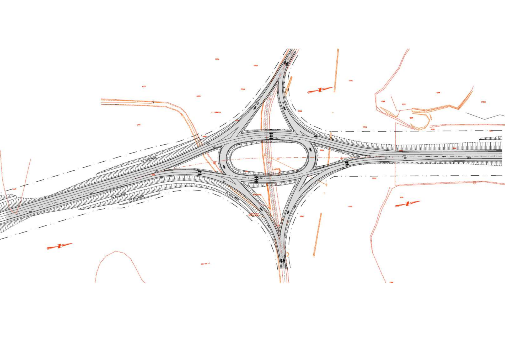 Contorno Noroeste de Pato Branco lote 2 - croqui da rótula de acesso ao aeroporto