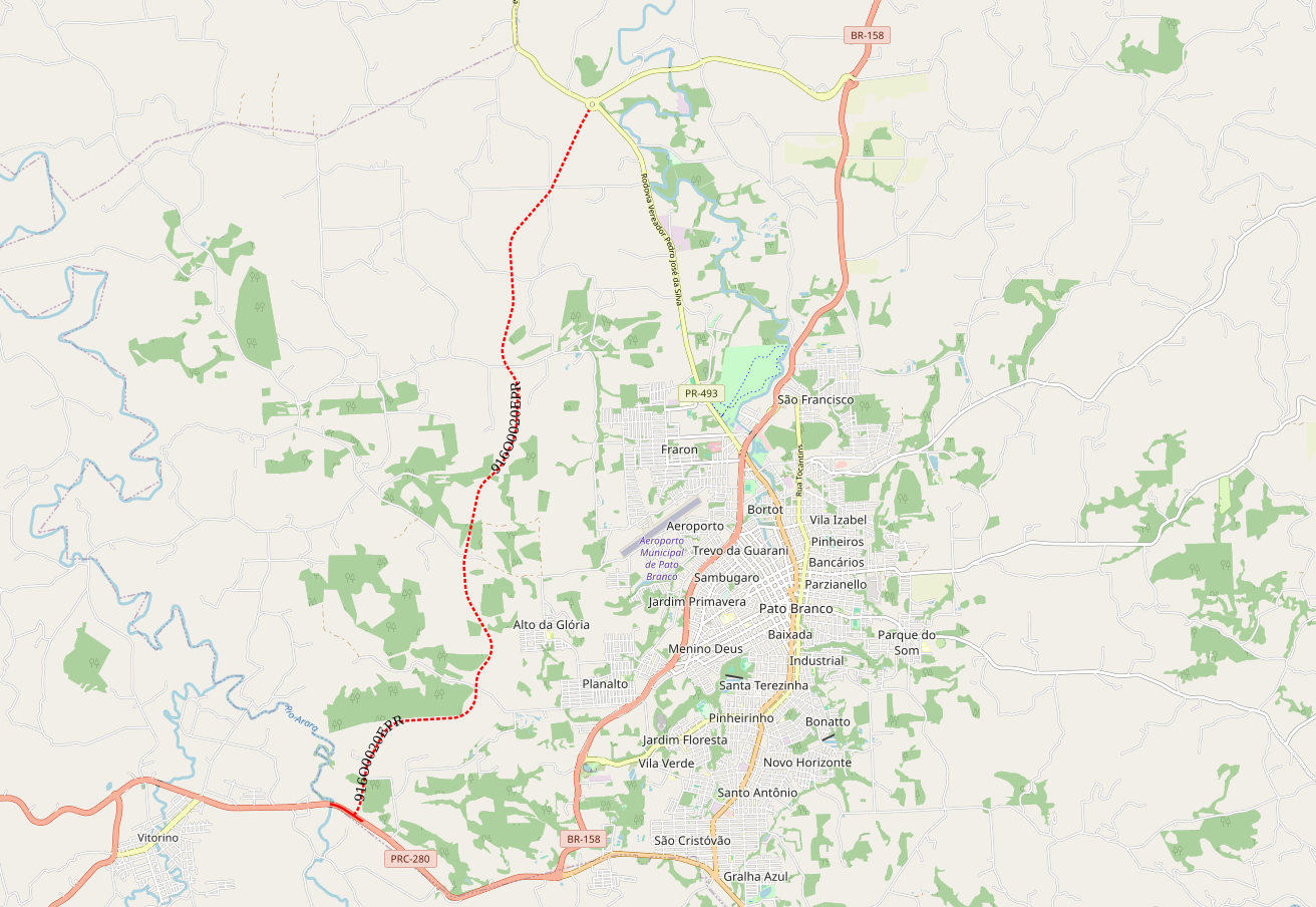 Mapa do trecho que será implantado