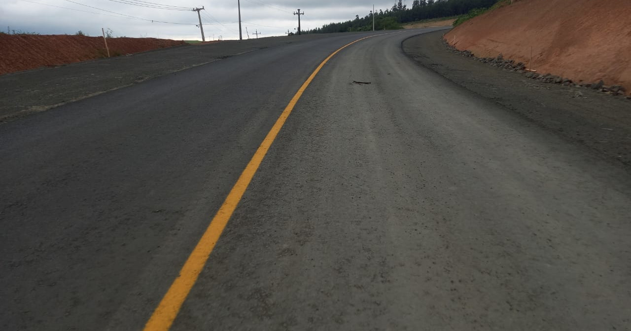 PR-160 entre Imbaú e Reserva no final da obra anterior