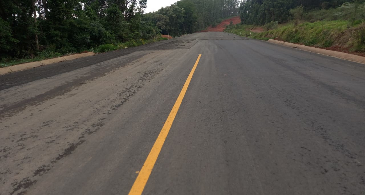 PR-160 entre Imbaú e Reserva no final da obra anterior